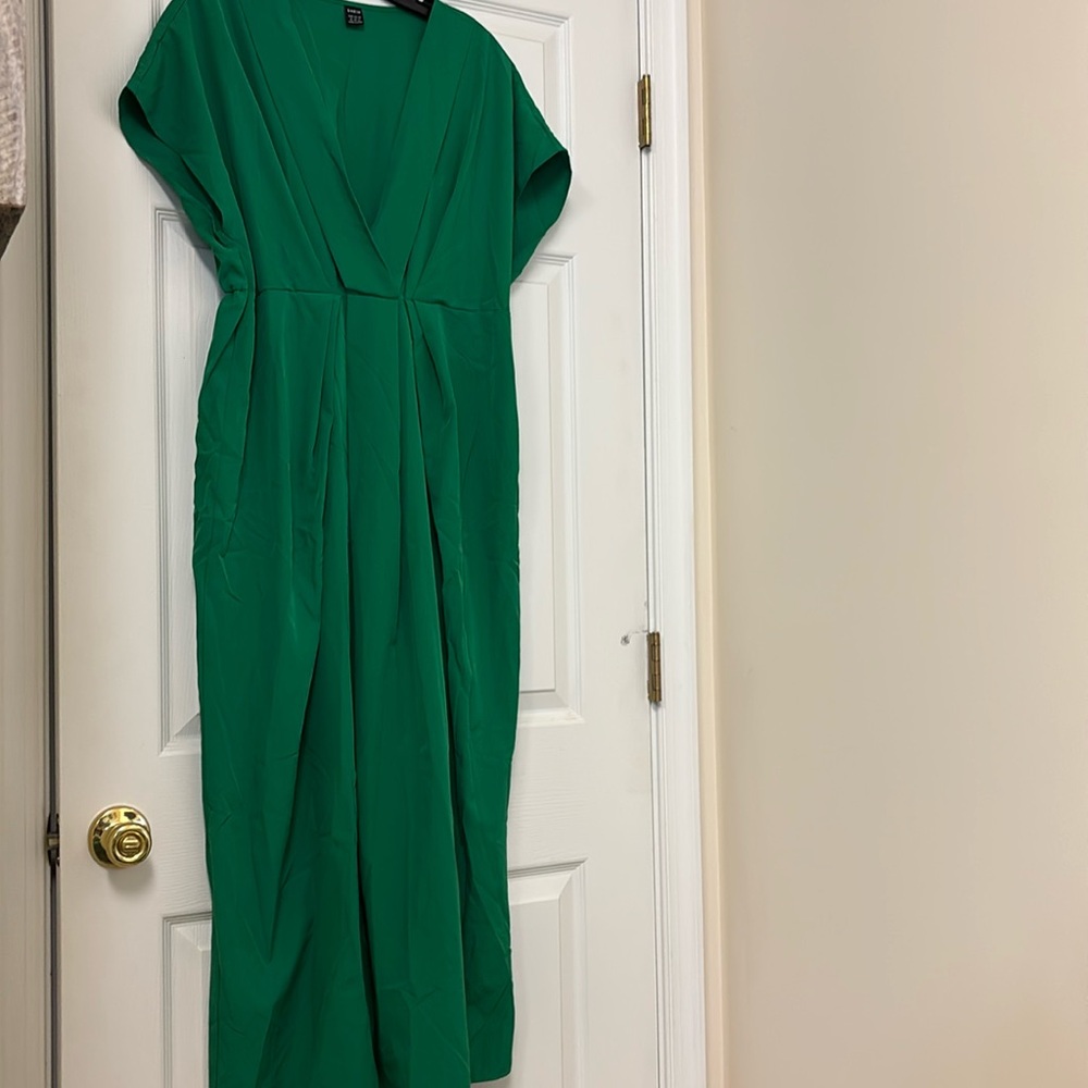 SHEIN green maxi dress xl pinup vlv boho hippie festival